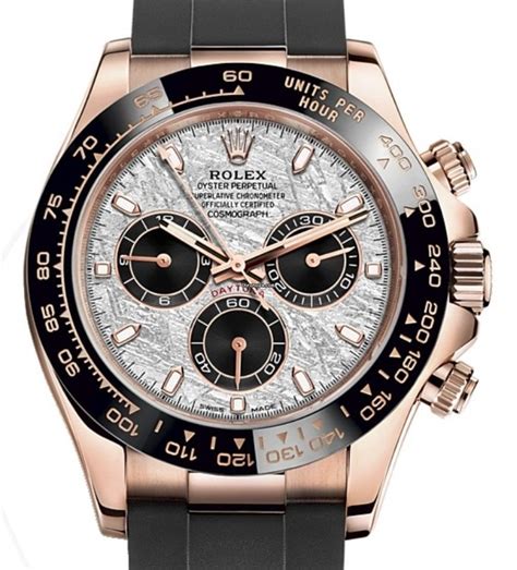 rolex daytona rose gold meteorite dial|Rolex daytona 116519ln for sale.